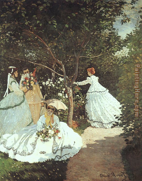The women in the Garden painting - Claude Monet The women in the Garden art painting